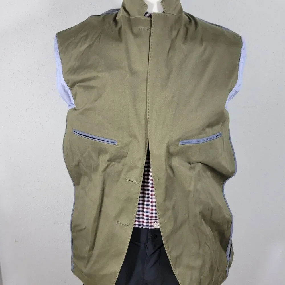 Joseph Abboud Men's Sport‎ Coat Blazer Two Button Solid Green Cotton Size MEDIUM